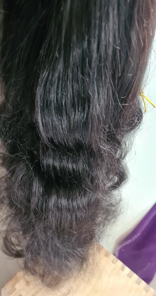 Nw, pruik met front lace, 100 % human hair. Donker bruin, Ophalen of Verzenden, Nieuw, Pruik of Haarverlenging