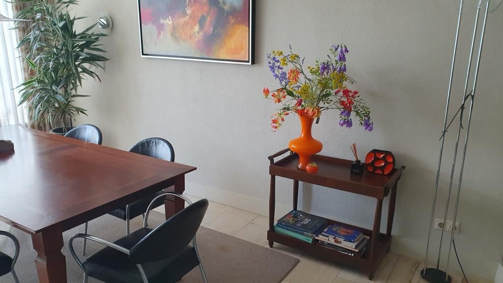 Eiken bijzettafel, Huis en Inrichting, Tafels | Eettafels, Gebruikt, 50 tot 100 cm, Eikenhout, Tot twee personen