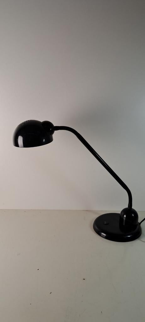 Vintage Happylight bureaulamp zwart met gooseneck, Gebruikt, Vintage, Ophalen of Verzenden, Minder dan 50 cm