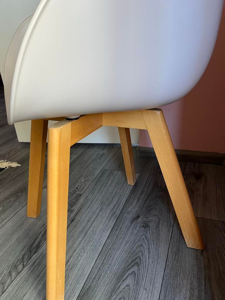 Vier Kwantum Nee York kuipstoelen, Huis en Inrichting, Stoelen, Ophalen, Kunststof, Gebruikt, Wit