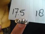 mooie echt zilveren ring band bewerkt 925 gemerkt mt 17,5, Ophalen of Verzenden, Zo goed als nieuw, 17 tot 18, Dame
