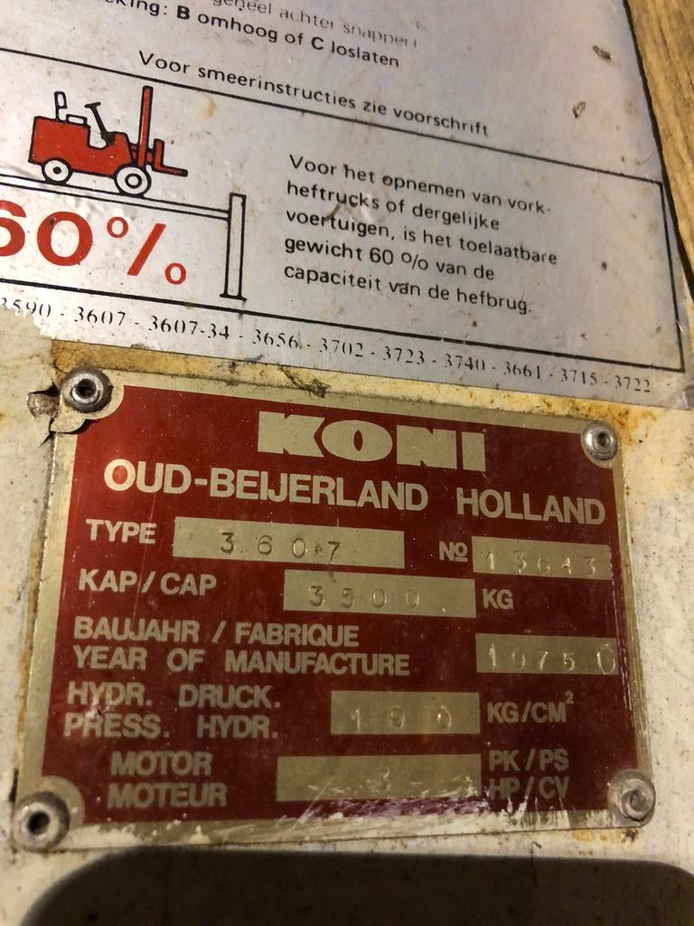 Koni 3500kg brug, Ophalen of Verzenden, Zo goed als nieuw
