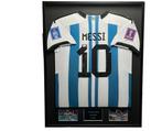 Lionel Messi Argentinië gesigneerd ingelijst thuis shirt, Buitenlandse clubs, Soccersignings.nl, Shirt, Nieuw