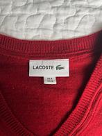 Lacoste V-hals trui bordeauxrood maat M, Ophalen of Verzenden, Zo goed als nieuw, Maat 48/50 (M), Rood