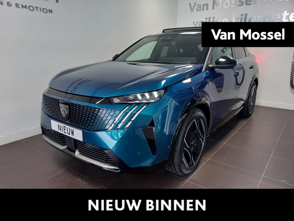 Peugeot e-3008 GT Avantage 210 73 kWh / Panoramisch Schuifda, 12 maanden, Stof, 213 pk, Blauw