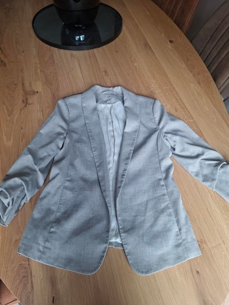 Grijze blazer met driekwart mouw, Kleding | Dames, Jasjes, Kostuums en Pakken, Ophalen of Verzenden