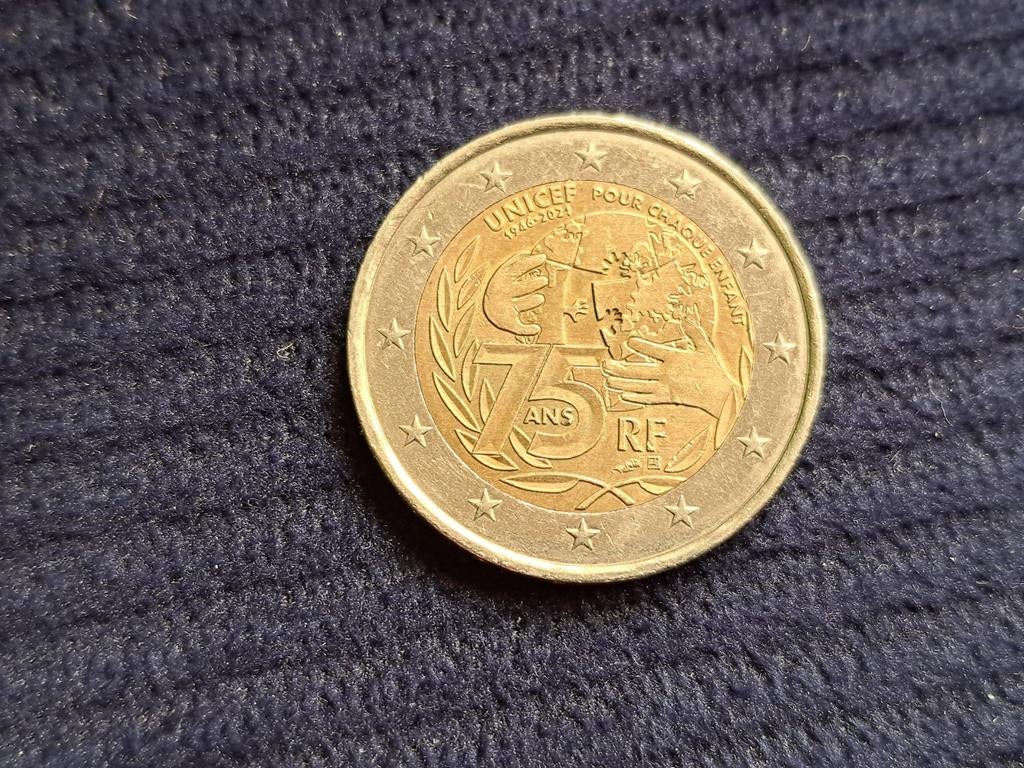 2 euro cc Frankrijk 2021 - 75 jaar UNICEF, Ophalen of Verzenden, Frankrijk, 2 euro