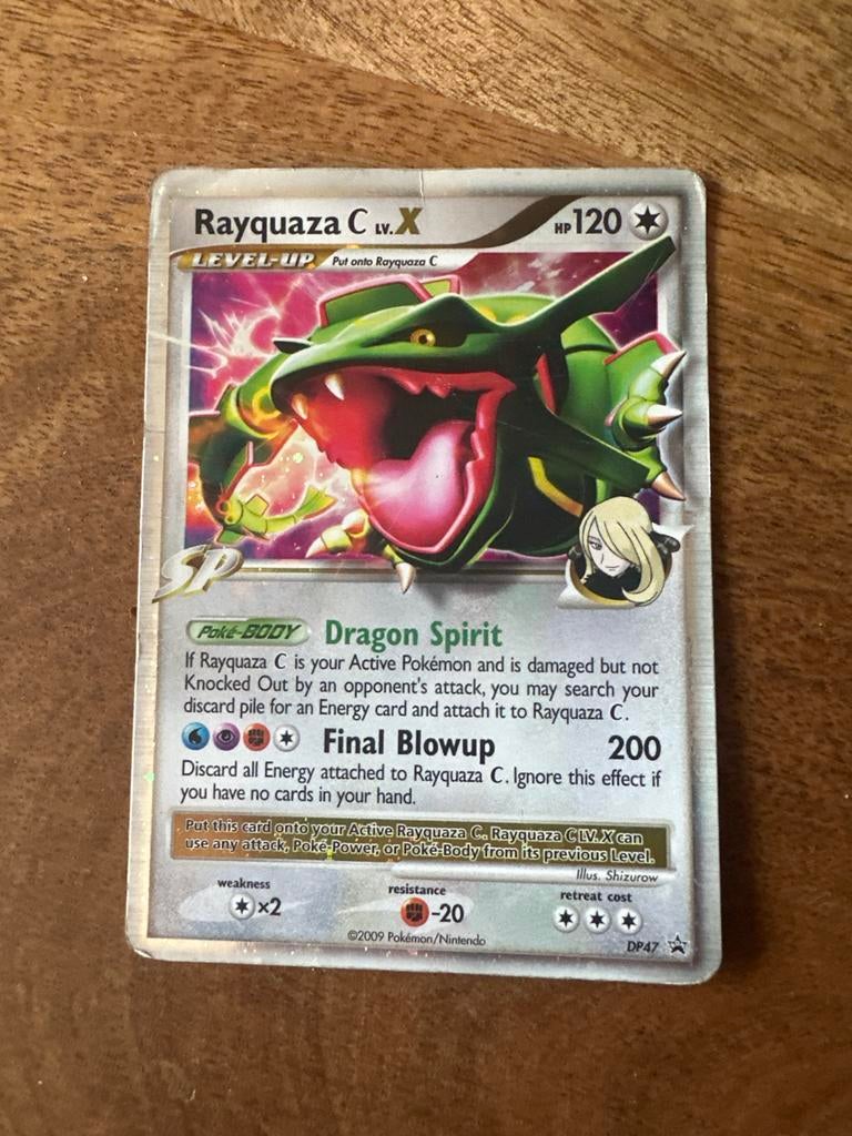 Pokémon Kaart Rayquaza C LV.X DP47 - Zeldzaam, Verzenden, Gebruikt, Losse kaart