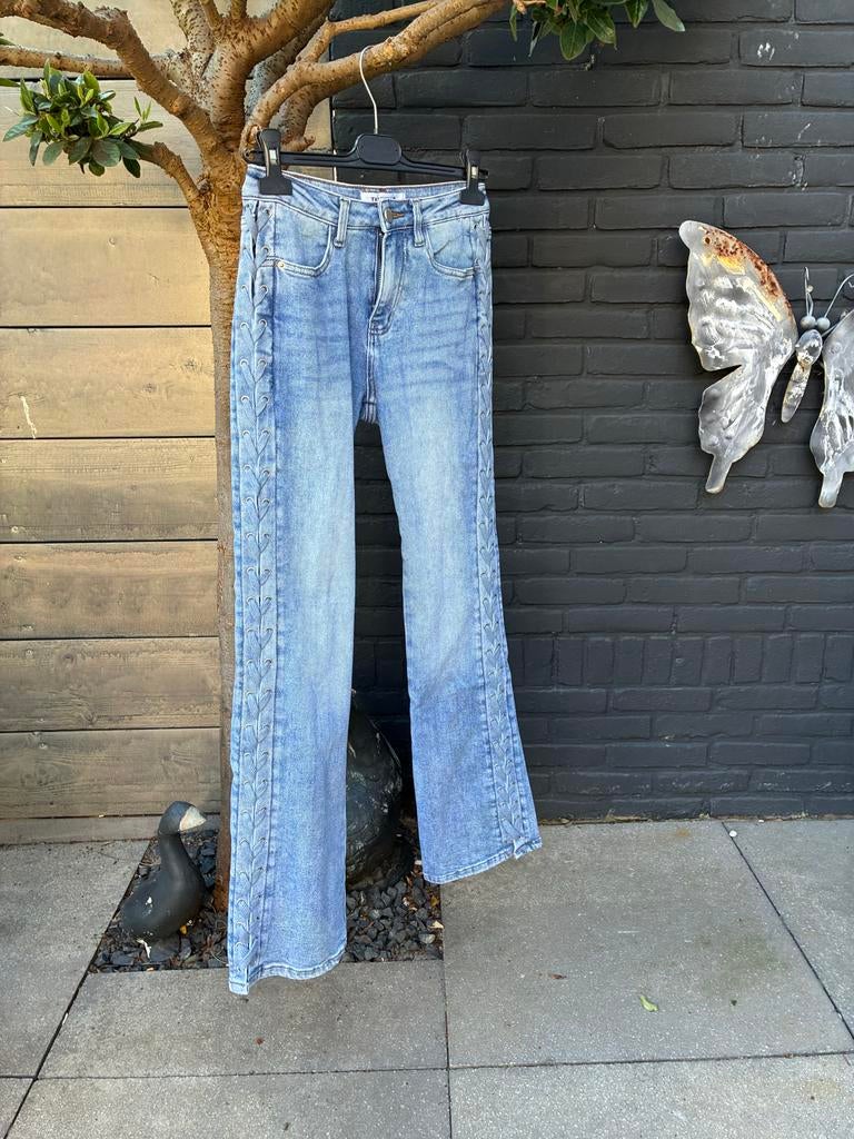 Toxik3 Jeans XS met veter detail aan zijkant, nieuw, Ophalen of Verzenden, Nieuw, Blauw