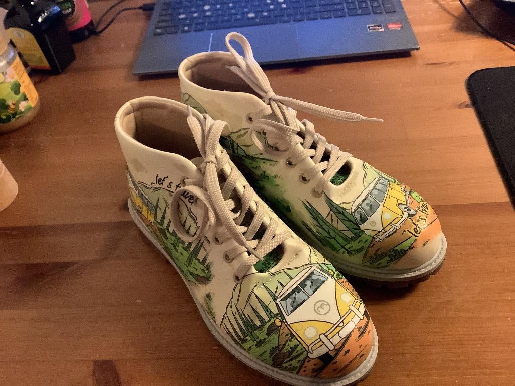 Mumka dames schoenen wandelschoenen Volkswagen bus maat 38, Beige, Mumka, Gedragen, Wandelschoenen