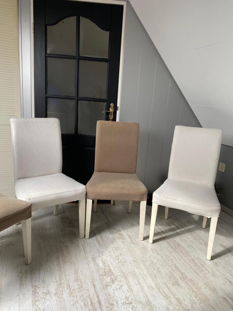 Ikea eetkamer stoelen, Ophalen of Verzenden, Zo goed als nieuw, Wit, Vier
