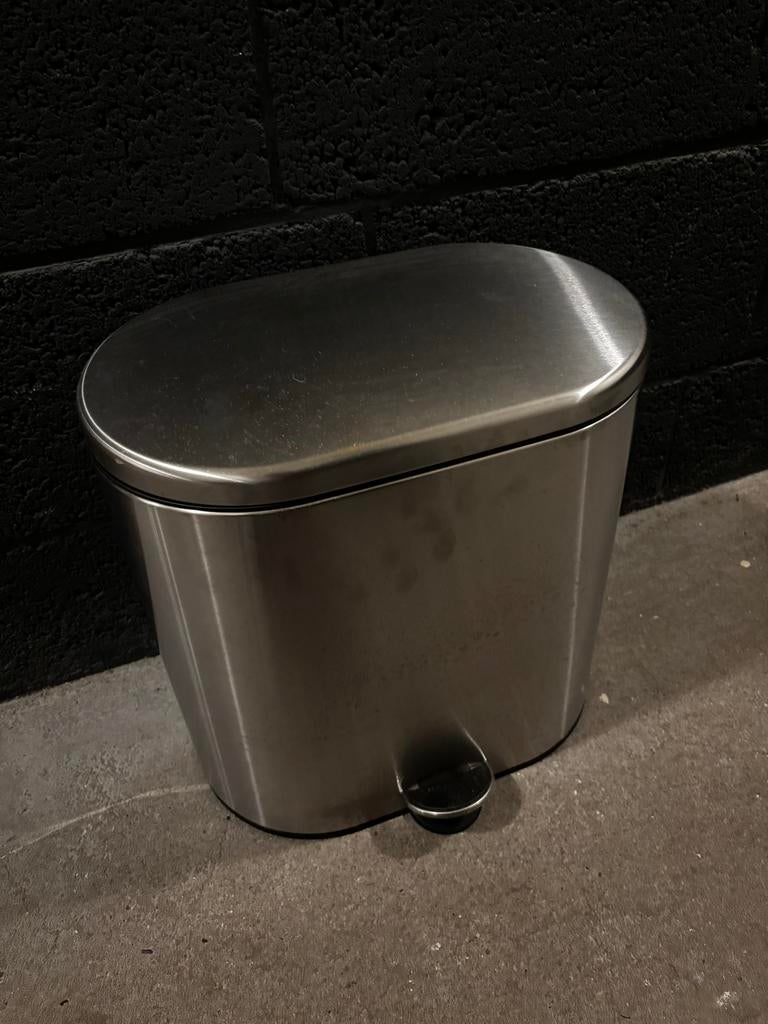 IKEA STABBEN prullenbak - Zo goed als nieuw, Ophalen, Met pedaal, 50 tot 75 cm, Rvs