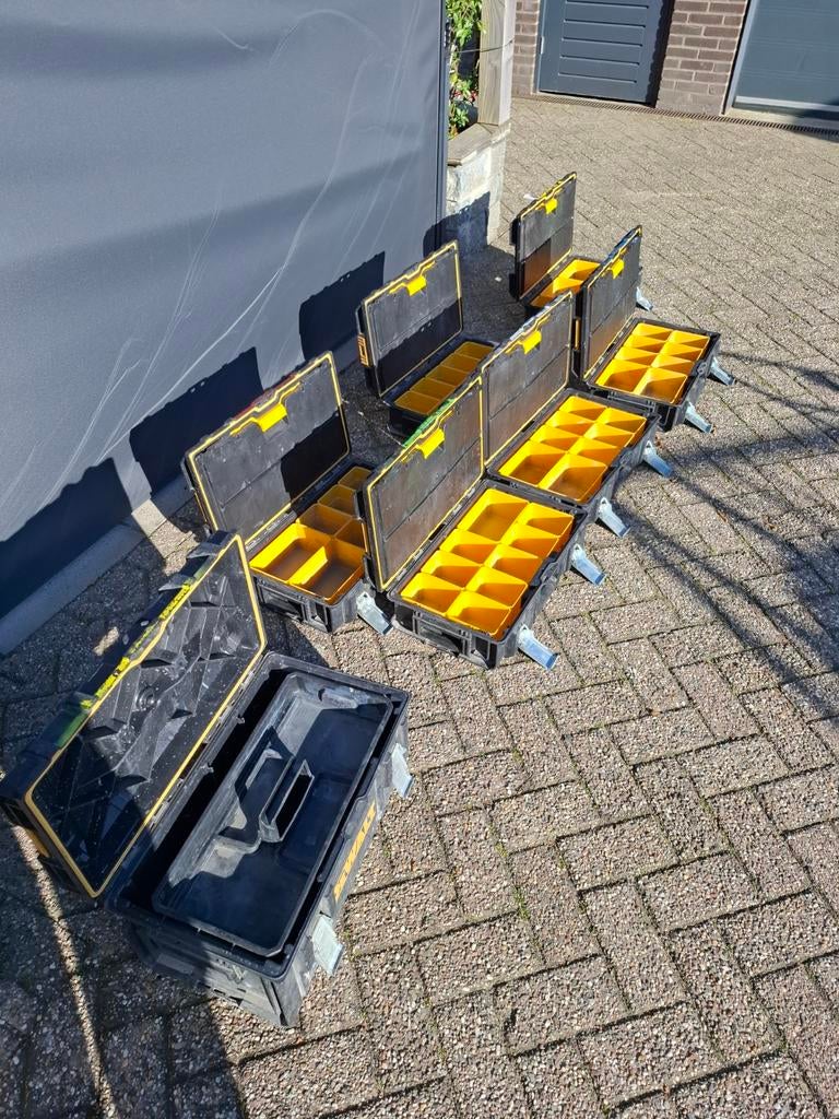 7x DeWalt Tough Case Opbergboxen met Draagarm, Ophalen