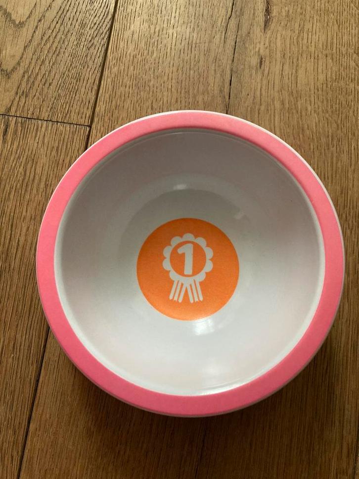 Hema voerbak roze medal #1 bakje huisdier roze oranje, Dieren en Toebehoren, Kattenvoerbakken en Drinkbakken, Nieuw, Ophalen of Verzenden