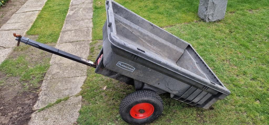 Aanhanger voor zitmaaier, Ophalen, Gebruikt