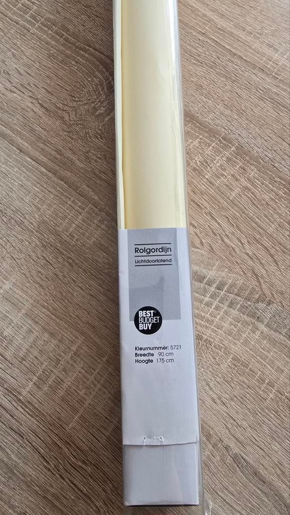 Rolgordijn Lichtdoorlatend - Crème/Beige (175x90 cm), Huis en Inrichting, Crème, Nieuw, Modern, 150 tot 200 cm