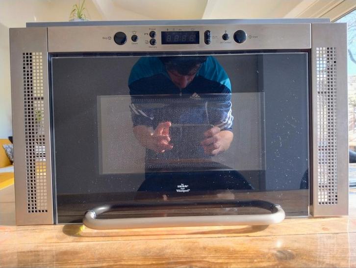 IKEA Whirlpool inbouw magnetron MWN400S – 60 cm, Witgoed en Apparatuur, Magnetrons, Zo goed als nieuw, Inbouw, Magnetron, 60 cm of meer