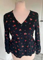 Zwarte tuniek met roosjes, 40, Kleding | Dames, Tops, Maat 38/40 (M), Zwart, Ophalen of Verzenden, Zo goed als nieuw