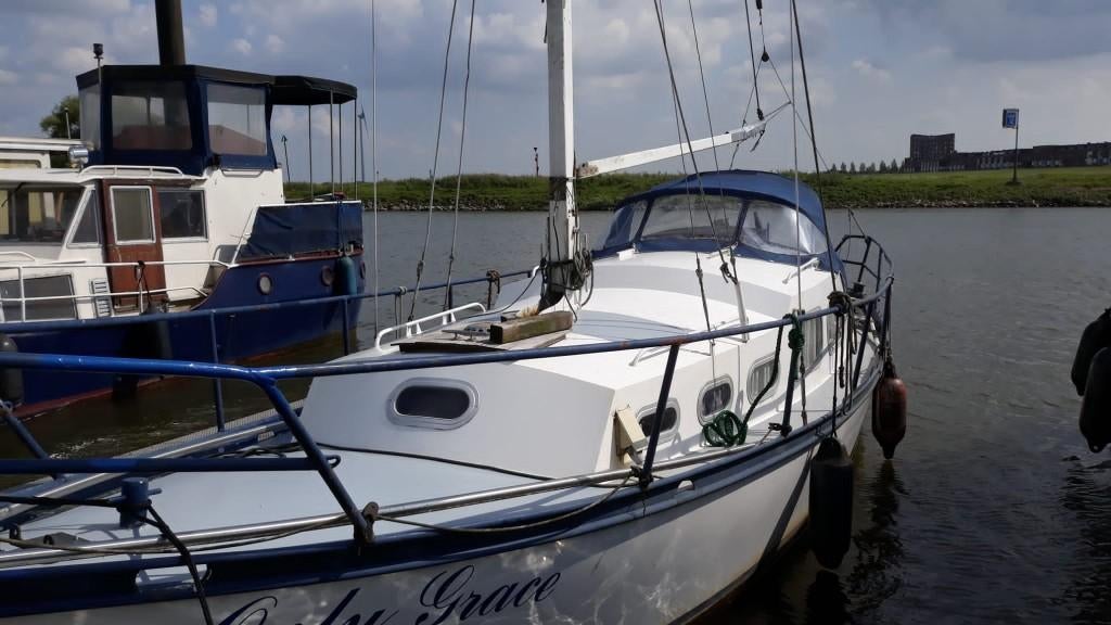 zeil- motorjacht, Watersport en Boten, Motorboten en Motorjachten, Ophalen, 10 tot 30 pk, Gebruikt, Staal