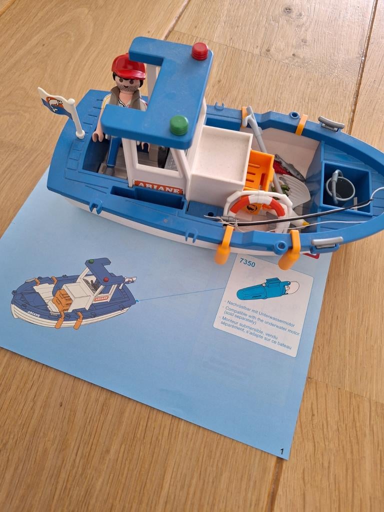 Playmobil vissersboot /bieden/alleen afhalen, Ophalen of Verzenden, Zo goed als nieuw, Complete set