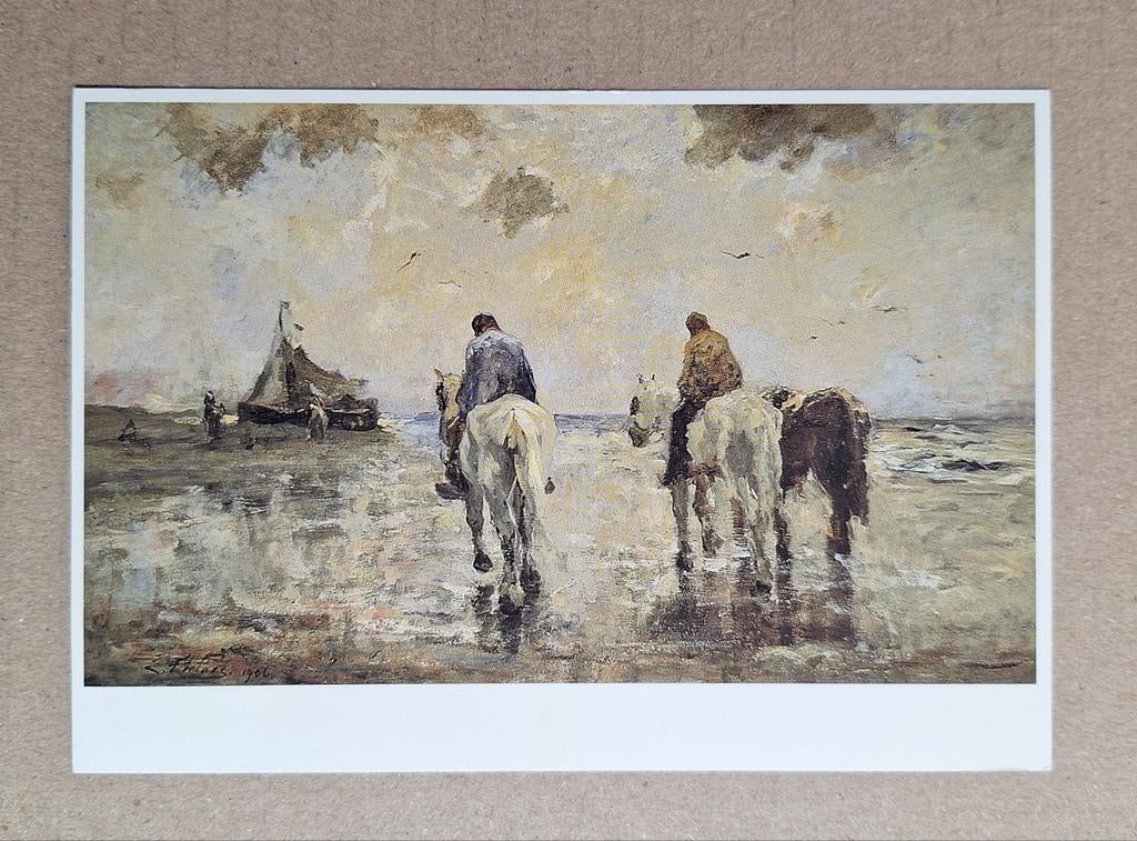 Evert Pieters - Langs het strand, 1906. Coll. Singer Laren, Ophalen of Verzenden, 1980 tot heden, Ongelopen, Overige thema's