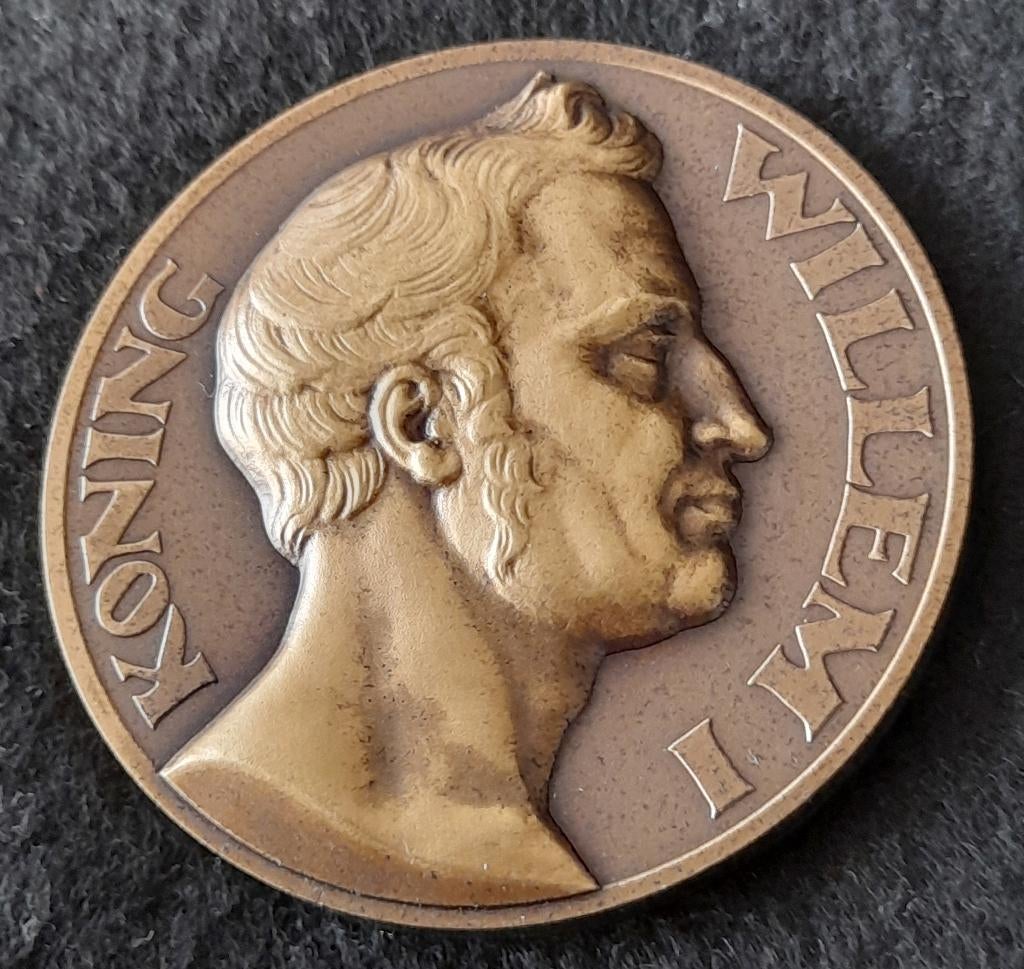 Bronzen penning Koning Willem I 1772-1843, Postzegels en Munten, Penningen en Medailles, Ophalen of Verzenden, Brons, Nederland