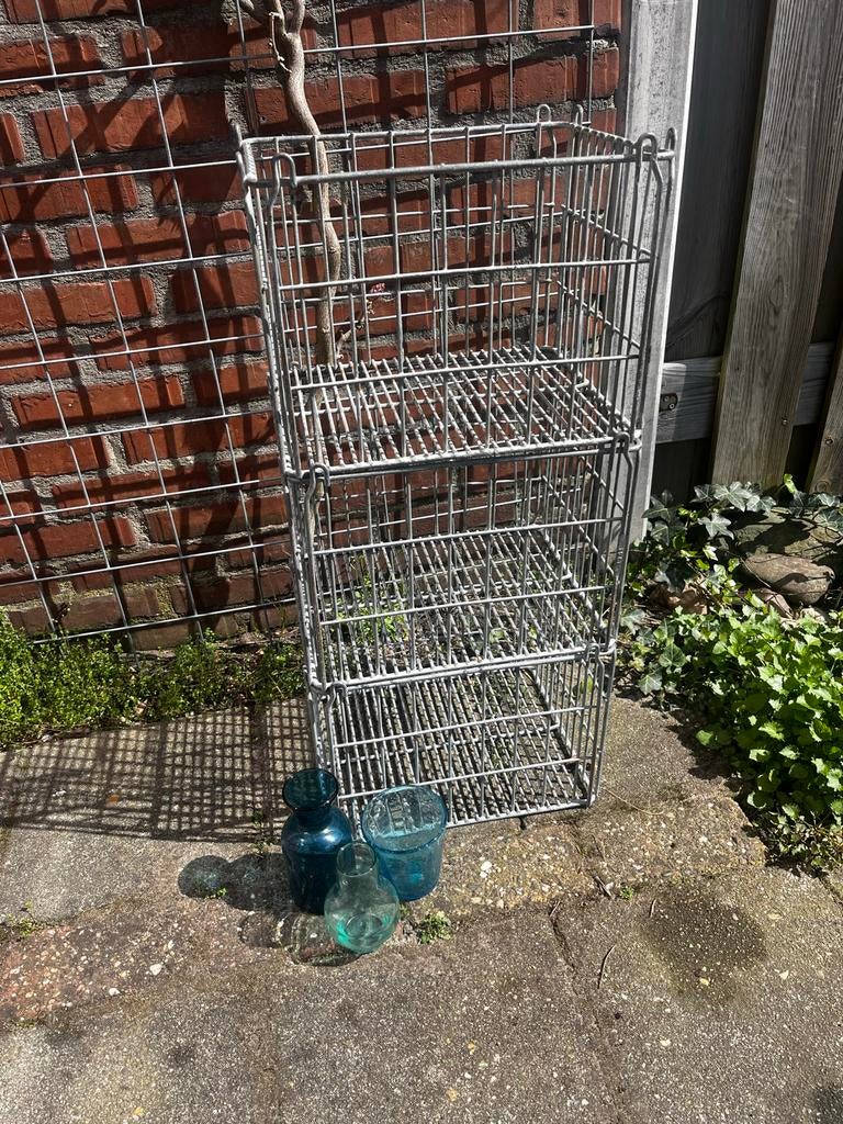 Set van 3 zinken bakken/manden, Ophalen, Overige materialen, Gebruikt, Mand