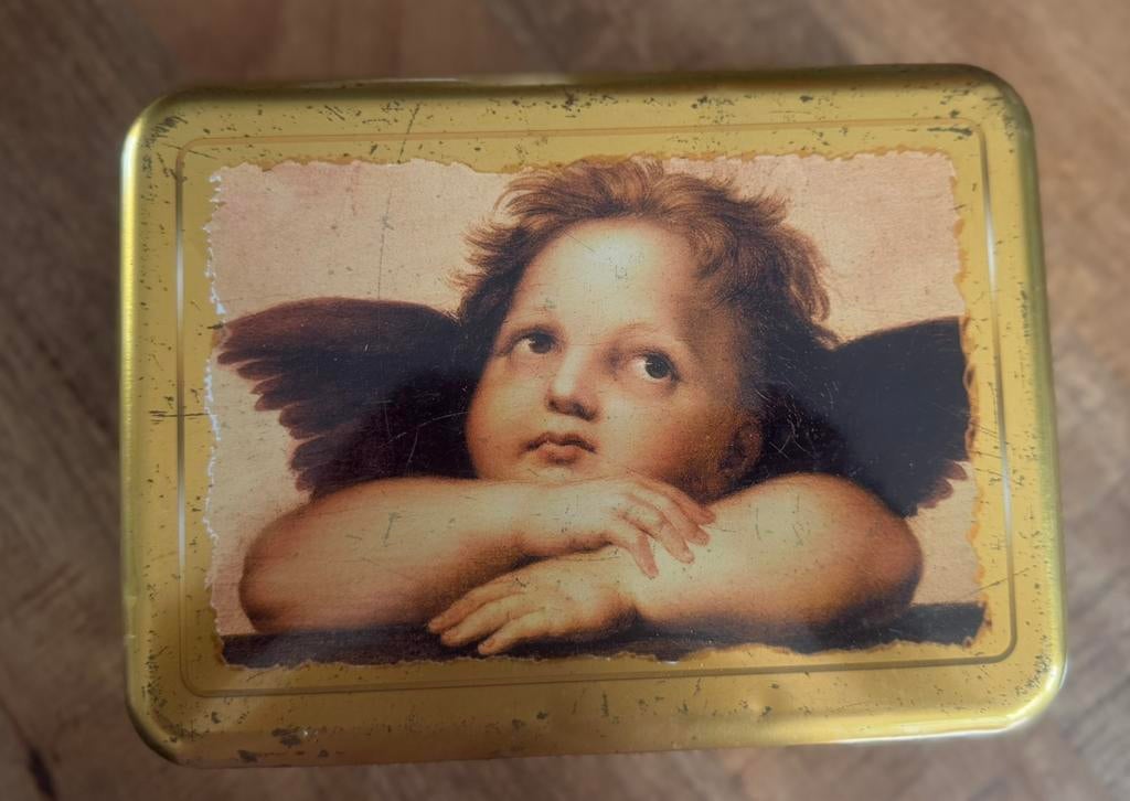 Vintage Blikken trommel, Verzamelen, Blikken, Ophalen of Verzenden, Gebruikt, Overige