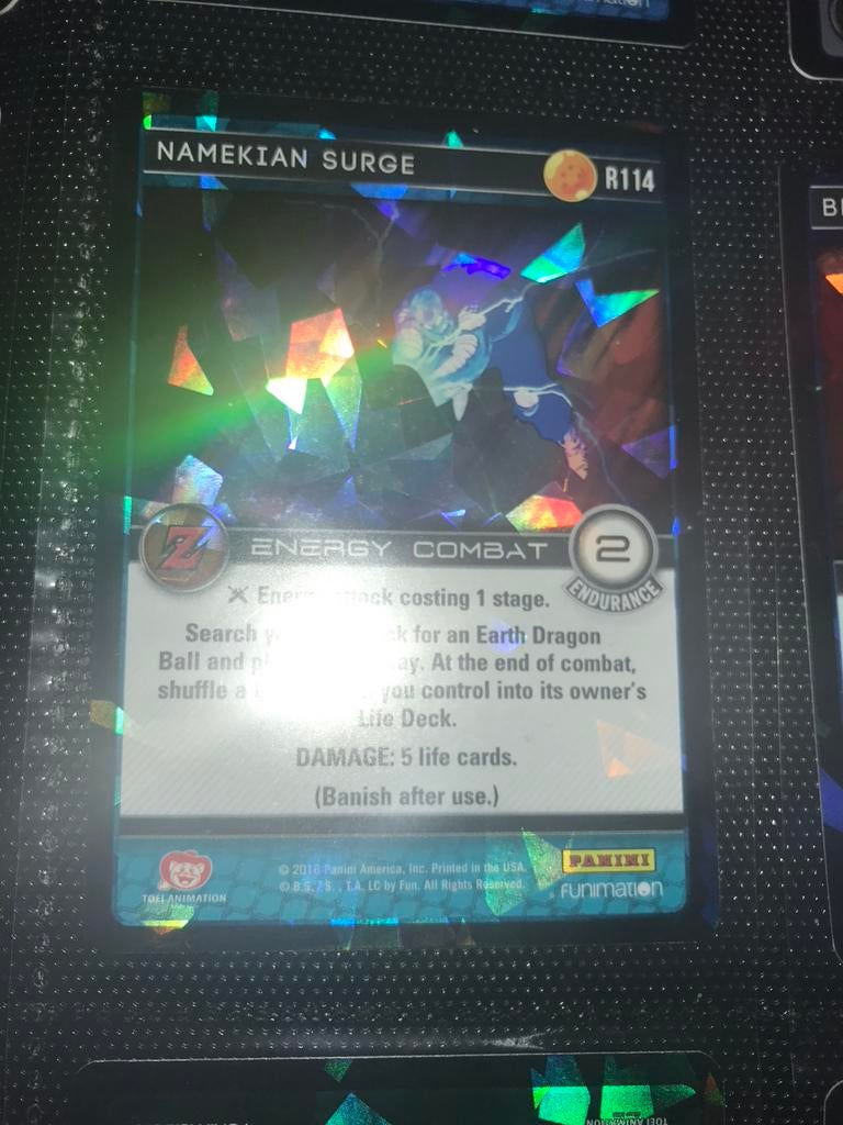 Dragon Ball Super Card Game Namekian Surge R114, Ophalen of Verzenden, Gebruikt, Losse kaart, Foil