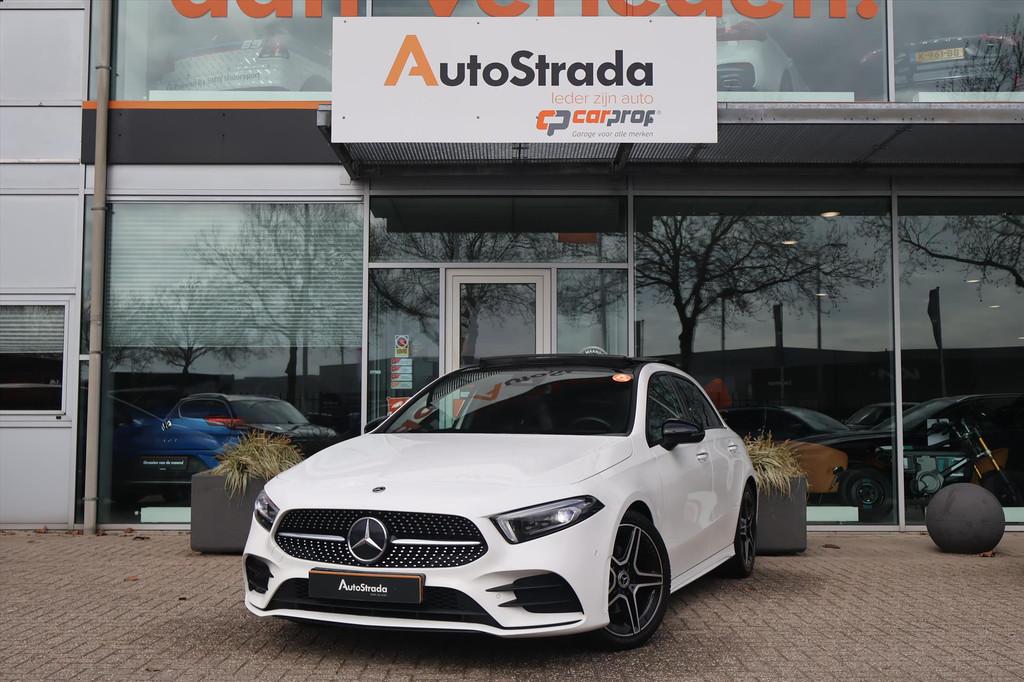 Mercedes A-Klasse A 200 AMG-Line 163pk | Multibeam | Cruise, Auto's, Mercedes-Benz, Gebruikt, 4 cilinders, Met garantie (alle)