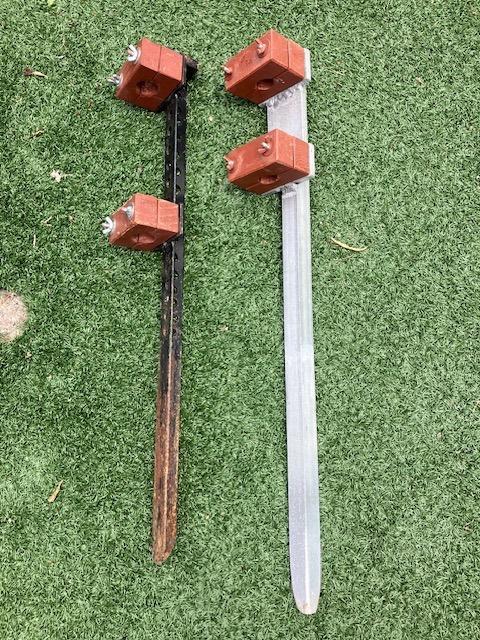 2x parasol houder.(om in de grond te prikken, Tuin en Terras, Parasols, Ophalen of Verzenden, Gebruikt, Minder dan 1 meter, Parasolvoet
