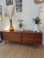 Vintage lowboard / dressoir teak 70s ronde greep, Ophalen, Gebruikt, ., Minder dan 100 cm