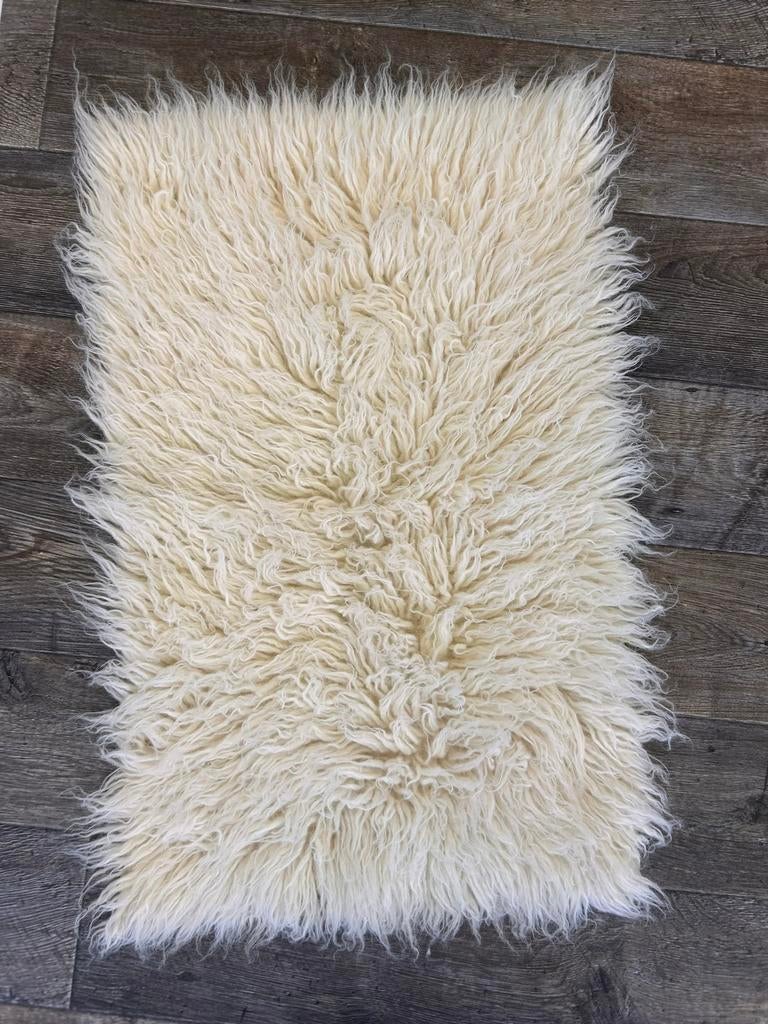 Flokati 60 x 50 cm naturel, Ophalen of Verzenden, Zo goed als nieuw