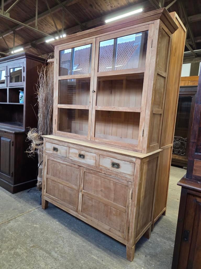 Prachtige buffetkast ~ vitrinekast ~ boekenkast ~ keukenkast, Ophalen, 100 tot 150 cm, 200 cm of meer, 3 of 4 laden