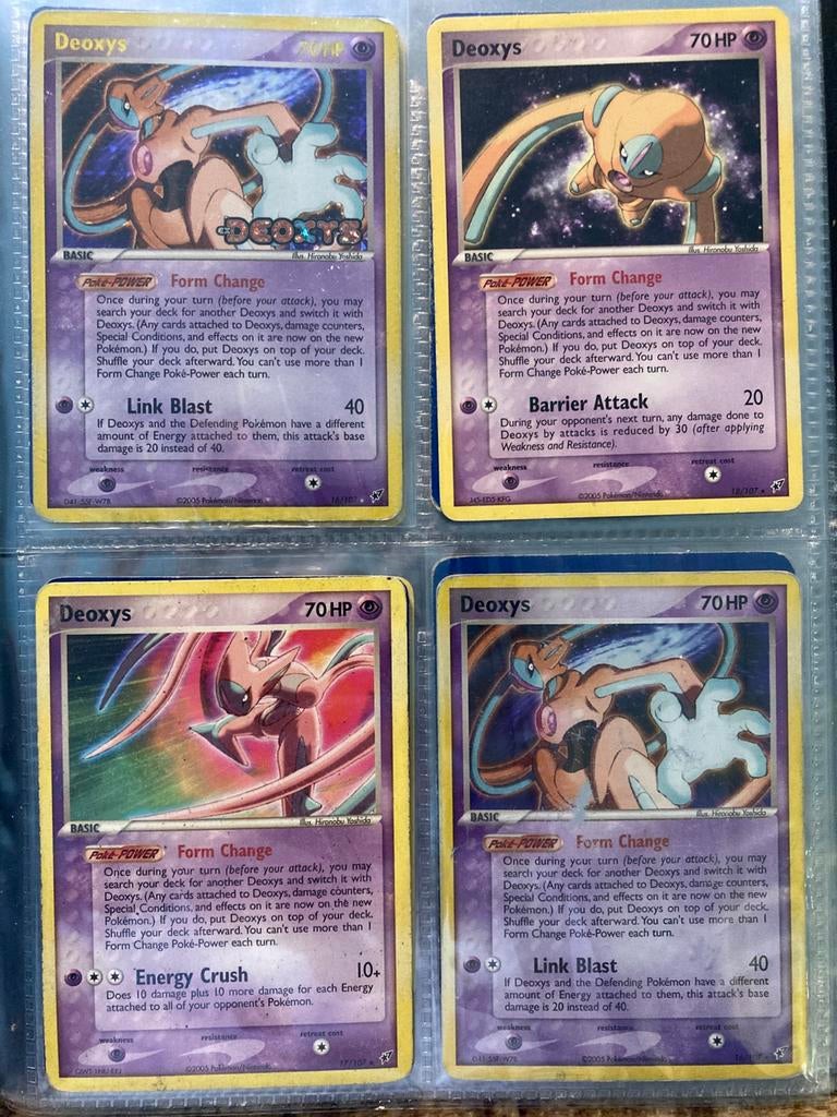 Pokemon kaarten deoxys set, Ophalen of Verzenden, Zo goed als nieuw, Meerdere kaarten