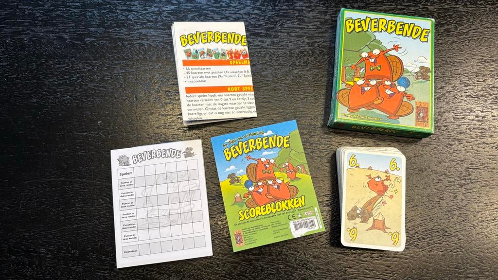 Beverbende Kaartspel - Leuk en snel familiespel, Drie of vier spelers, Ophalen of Verzenden, Gebruikt