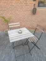 Houten bistro set - tafel met 2 stoelen, Tuin en Terras, Tuinsets en Loungesets, 2 zitplaatsen, Gebruikt, Ophalen of Verzenden