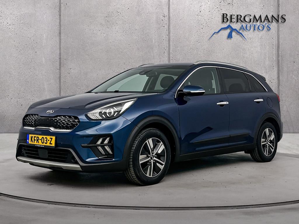 Kia Niro - 1.6 GDi Hybrid DynamicLine // TREKHAAK // APPLECA, Gebruikt, Blauw, Leder en Stof, Adaptive Cruise Control