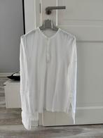 Heren overhemd /bloes van linnenmix  / linnen hemd maat L, Ophalen, Zo goed als nieuw, Blauw, Halswijdte 41/42 (L)