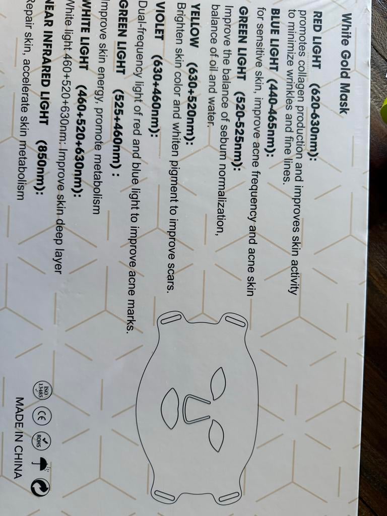 Nieuw LED Masker voor Huidverbetering - Ongeopend, Ophalen of Verzenden, Nieuw, Gehele gezicht, Verzorging