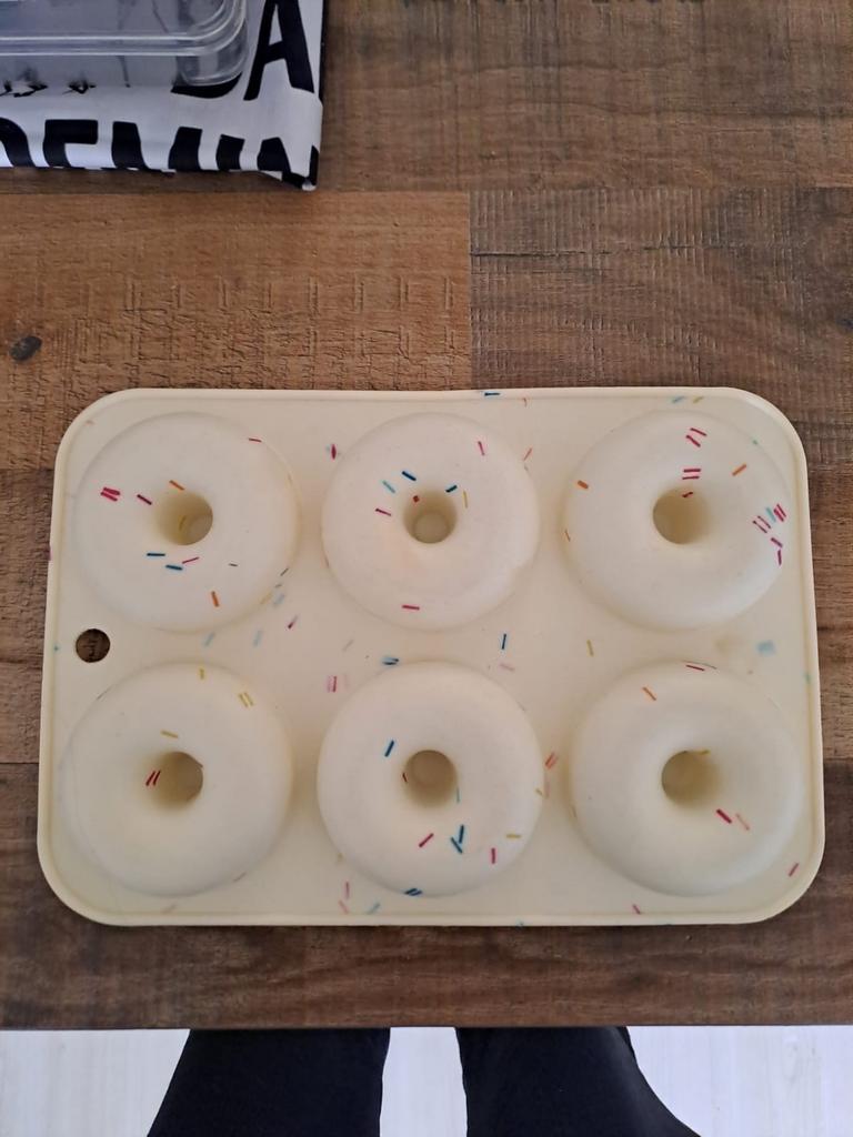 Siliconen bakvormen: donut en cake, Geel, Ophalen of Verzenden, Rubber/elastomeren, Overige typen