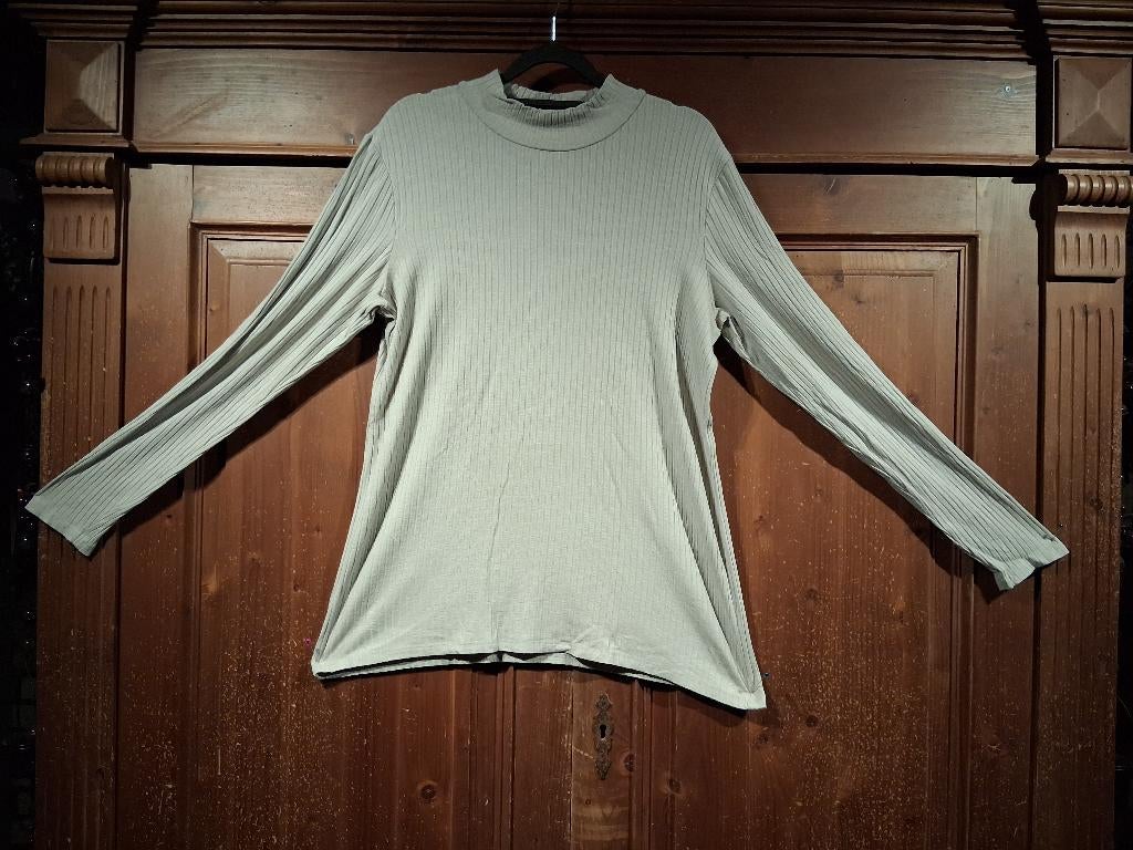 Grijs Rib col truitje/shirt XL Hema, Maat 46/48 (XL) of groter, Ophalen of Verzenden, Zo goed als nieuw, Lange mouw