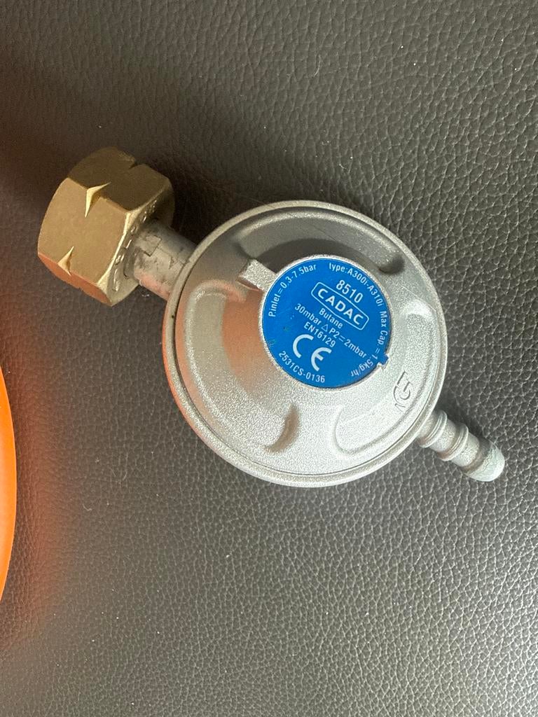 CADAC Gasdrukregelaar 30mbar Butaan - Type A300i-A310i, Ophalen, Gebruikt