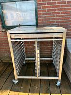 RVS Oventafel 60x40 met uitschuifbaar werkblad, Ophalen of Verzenden, Gebruikt, 45 tot 60 cm, Minder dan 45 cm