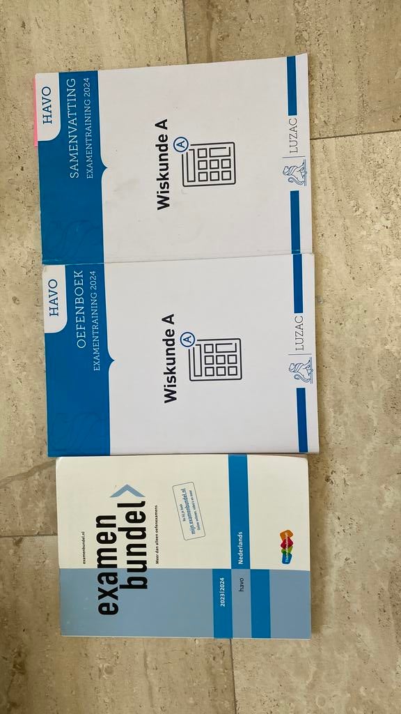 Luzac examentraining en samenvatting wiskunde A HAVO, Ophalen of Verzenden, Zo goed als nieuw, HAVO