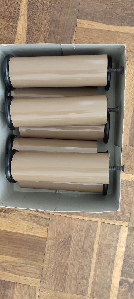 Bedpoten kunststof 20 cm, Huis en Inrichting, Slaapkamer | Bedden, Overige materialen, 70 cm of minder, Bruin, Ophalen of Verzenden