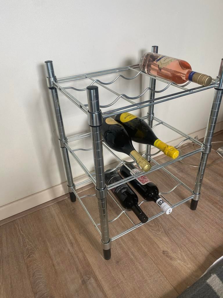 IKEA Omar wijnrek, Gebruikt, Ophalen of Verzenden, Metaal, 5 tot 15 flessen