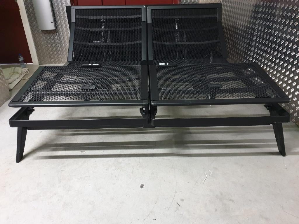 Auping Original Breedbed 200x200 cm., Ophalen, Verstelbaar, Zwart, Tweepersoons