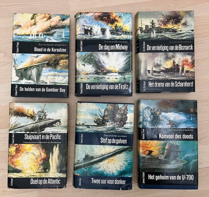6 Boeken over de Tweede Wereldoorlog - Maritieme Slagen, Boeken, Oorlog en Militair, Gelezen, Marine, Tweede Wereldoorlog, Ophalen of Verzenden