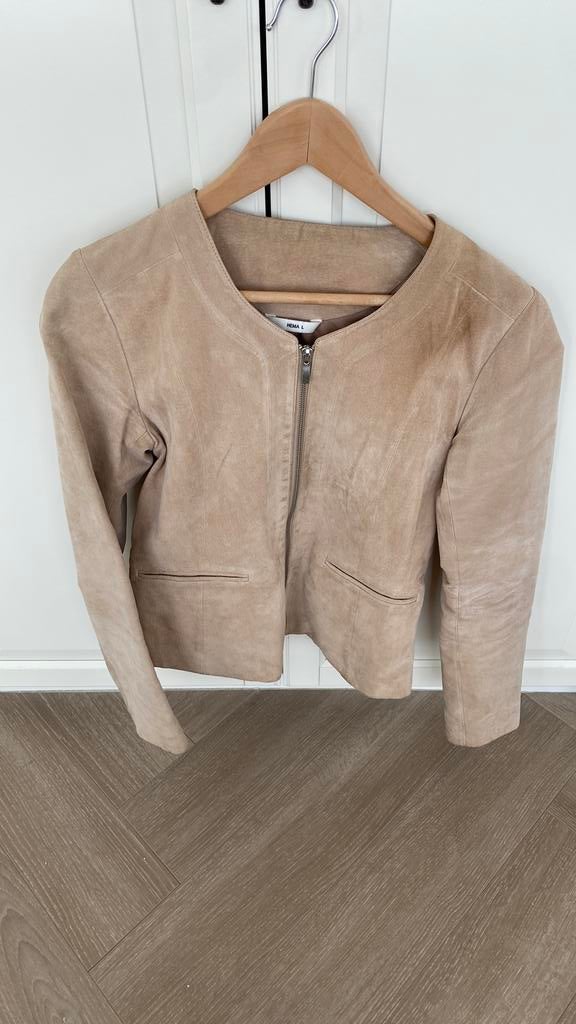 Suede jasje maat L dames, Ophalen of Verzenden, Zo goed als nieuw